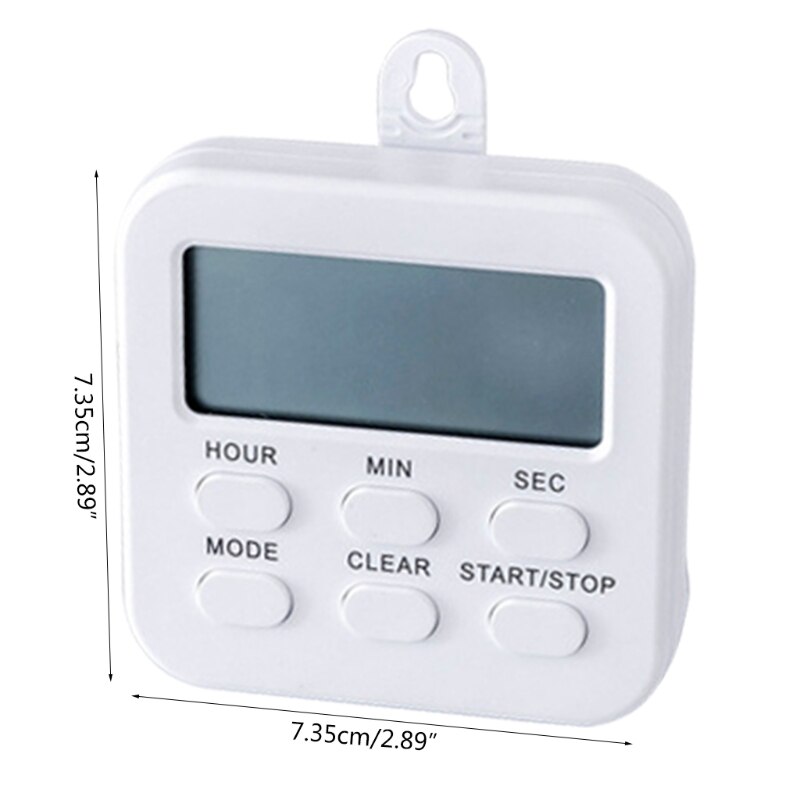 Portable Kitchen Timer Magnetic Countdown Up Cooking Timer Clock w/ Magnet Back &amp; Clip Large Display Hour Minutes Second O11 21