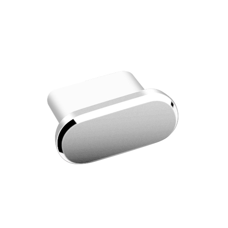 5 bouchons anti-poussière en métal pour Port de chargement de téléphone de Type C, couvercle de protection anti-poussière, capuchon étanche, décoration pour Samsung Xiaomi: MARRON