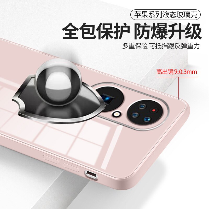 Originale schutzhülle aus gehärtetem glas für huawei  p50 Profi, weiche silikonkanten, robuste rückseite, schutzhülle für das  p 50 p50 Profi 360