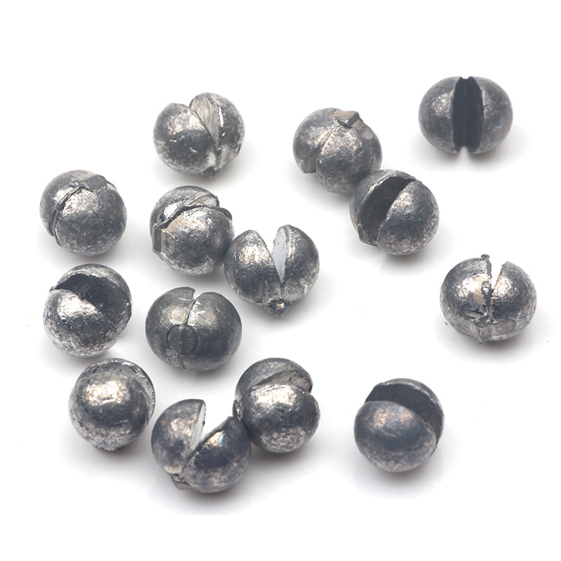 Rompin 50pcs Béance Ensemble De Plomb Nu Pêche-clip Goutte Mordre Rond Fil À Plomb Auxiliaire Pêche Engrenages