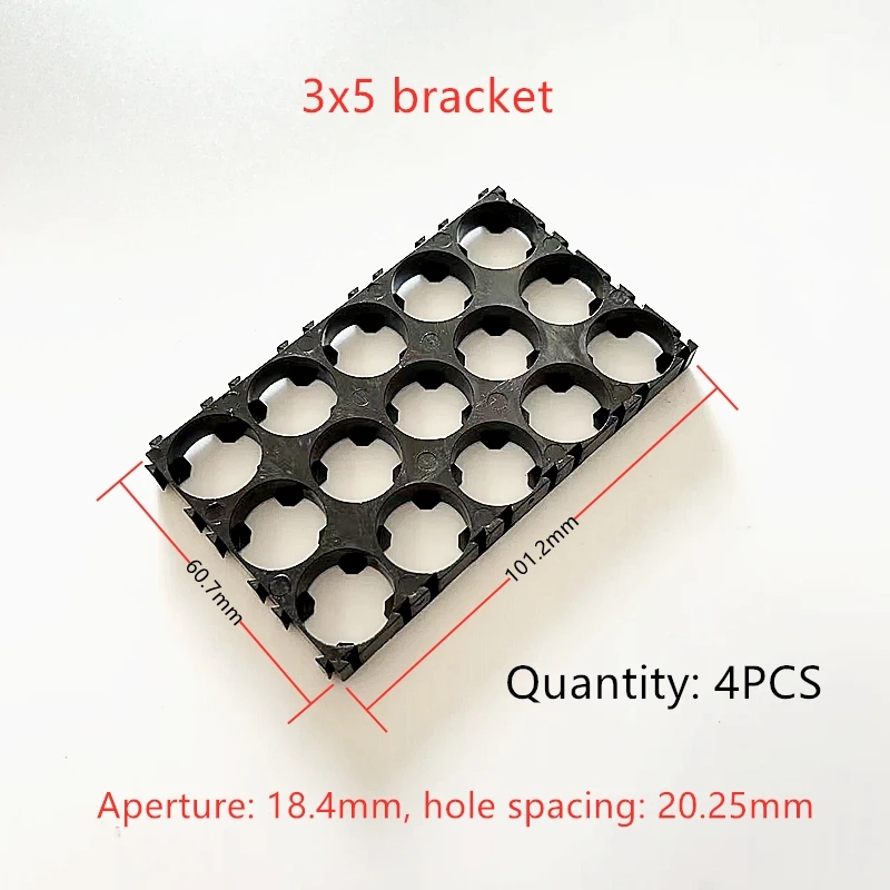 18650 Batterijhouder - Cilindrische Plastic Beugel - Anti-Vibratie - Li-ion Batterij Spacer Pack: Groente