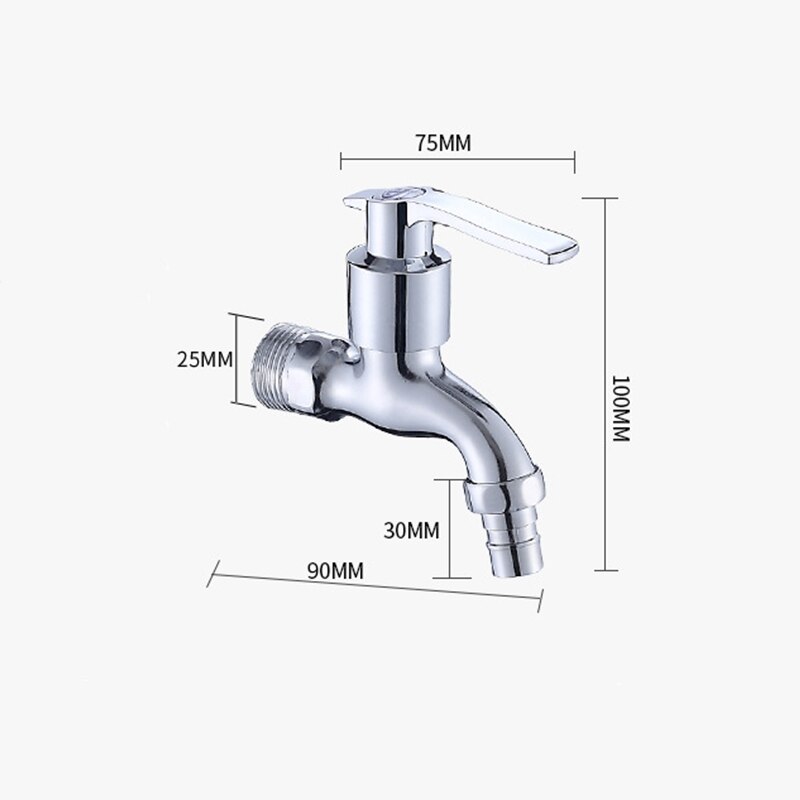 1PC Water Faucet Zinc Alloy Washing Machine Faucet For Garden/Kitchen/Bathroom Thread: 3/4 ‘