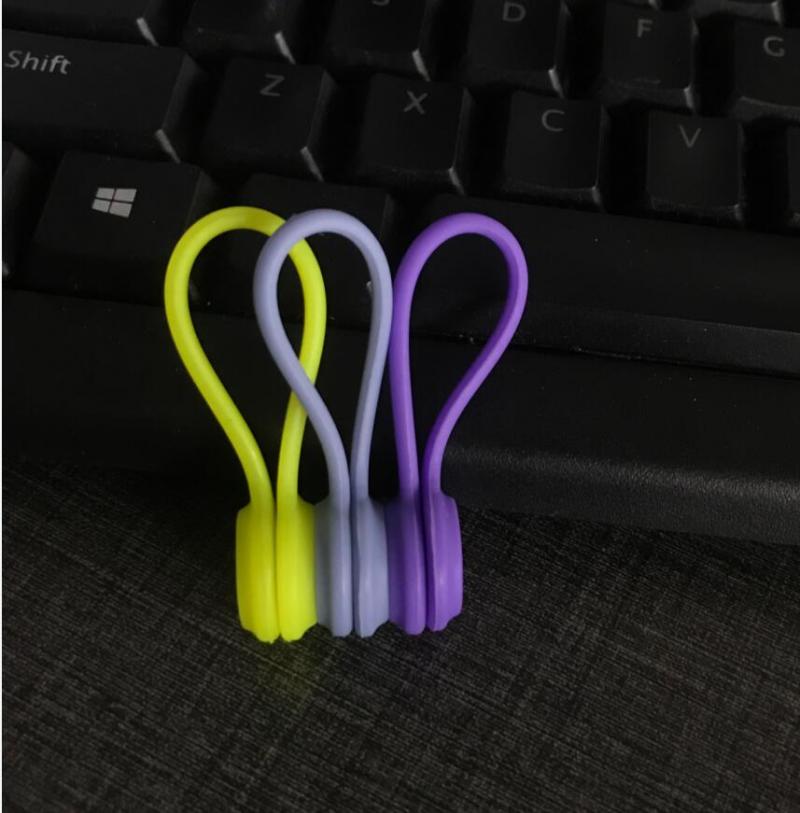 3PCS Silicone Magnetic Cable Winder Charging Cable Earphone Storage Holder Clips For Data Cable Phone Cable Organizer Cord: 01