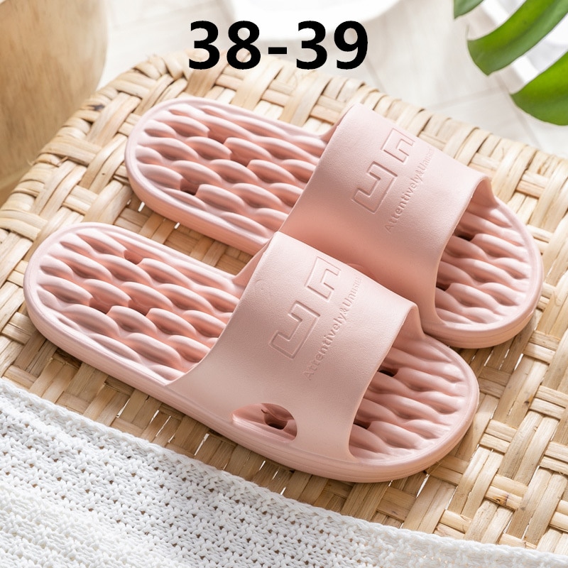 , zapatillas Xiaomi EVA de verano para mujer, zapatos informales de playa suaves, chanclas de baño para hombres, chanclas de ducha para mujer, zapatillas para casa o piscina: Pink 38-39