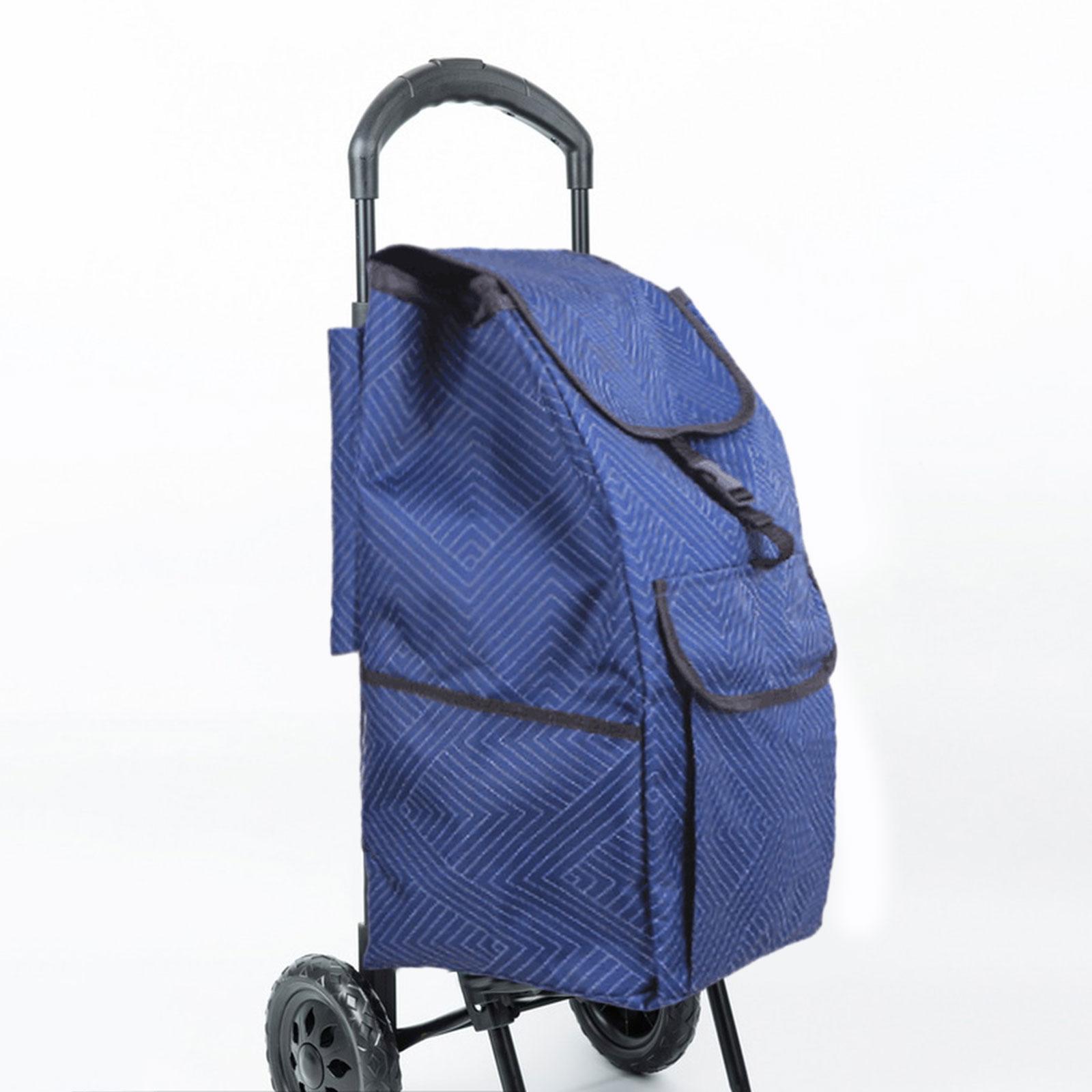 Ersättningsväska för shoppingvagnar med stor kapacitet, avtagbar hopfällbar handvagnsväska för hushållskontor, köksvagn: Gul