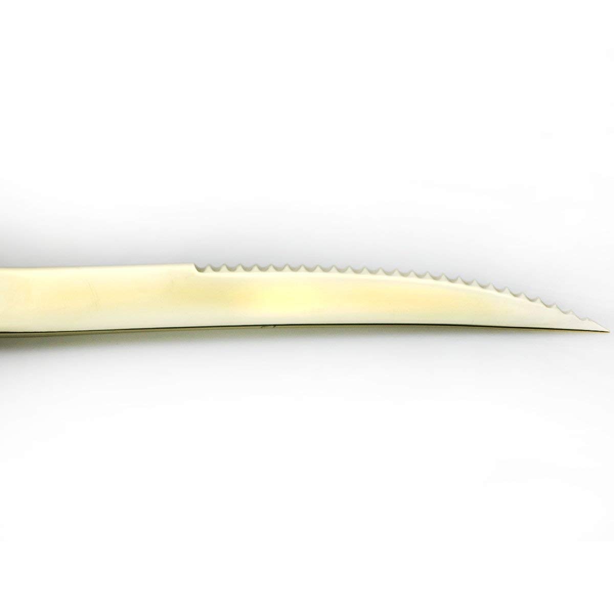 Takket biff kniv servering svart redskapssett kniver rustfritt stål koreansk bestikk biff kniver middagsbord middag kniv