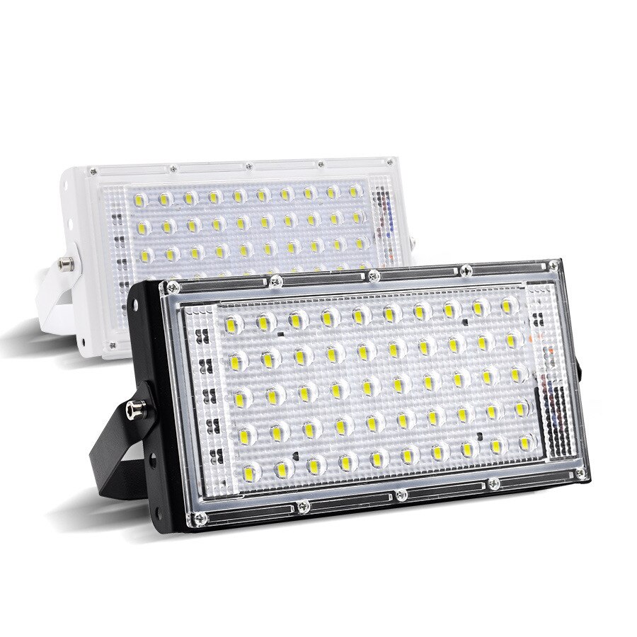 ledet flomlys 50w utendørs veggreflektorlampe hage flomlys vanntett  ip65 søkelyset belysning  ac220v rgb floodligt