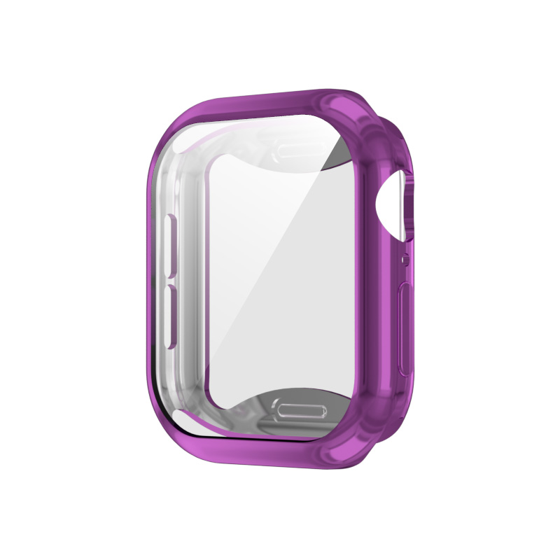 TPU Screen Protector Case for Apple Watch Series 10 42mm 46mm Full Bumper Cover for Iwatch S10 46mm 42mm Accessories: XL / grayish purple