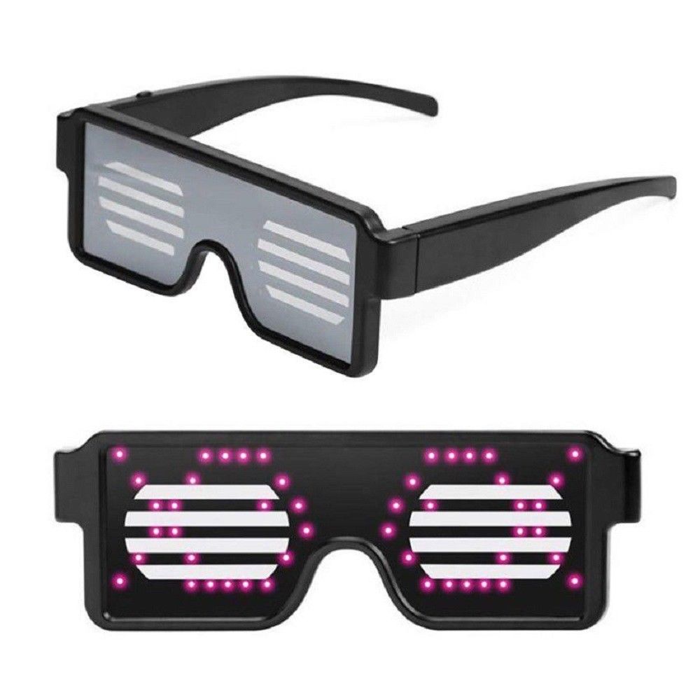 5 Color Light-Up Shutter Glasses LED Shades Sun Glasses Flashing Rock Party Eyewear Apparel Accessories: Pink