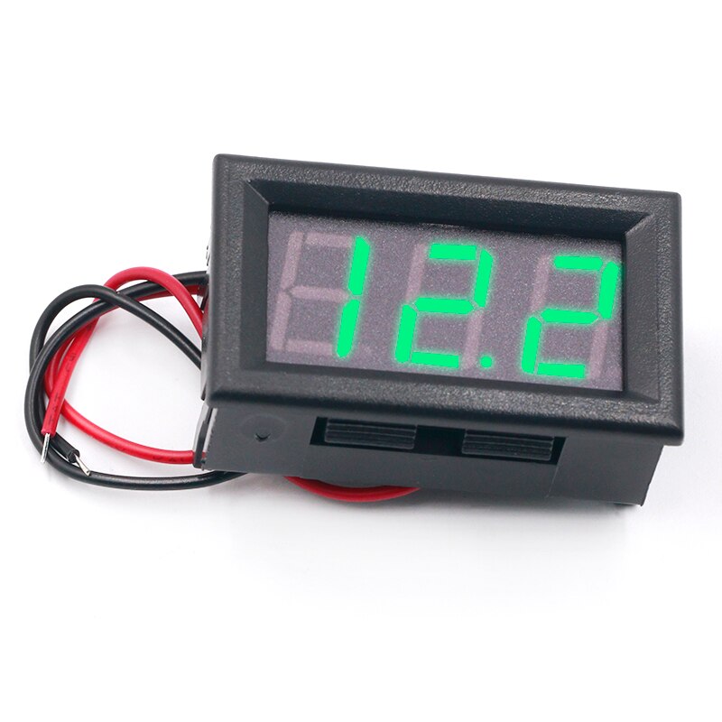 0.56 Inch Mini Red Green Blue LED Display Panel Voltage Meter Voltmeter Home Use Voltage 3 Three Digital DC 4.5V 30V 2 / 3 Wires: 2 Wires Green