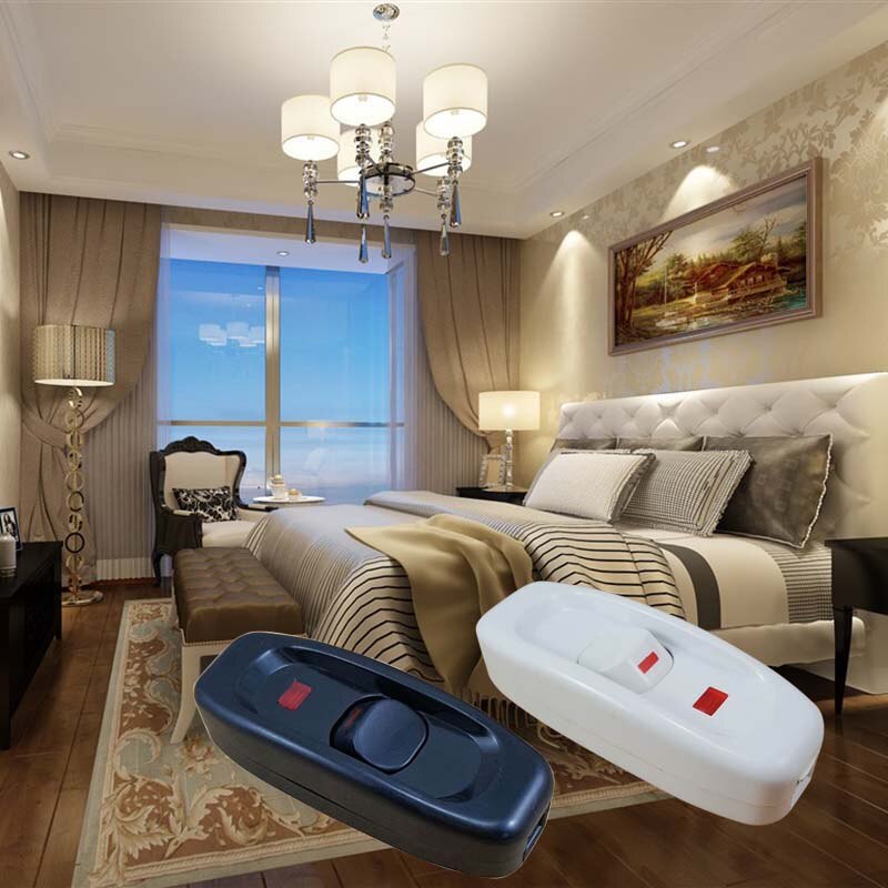 Household Light Switch 220V 10A Cord Cable ON/OFF for Table Desk Lamp UND