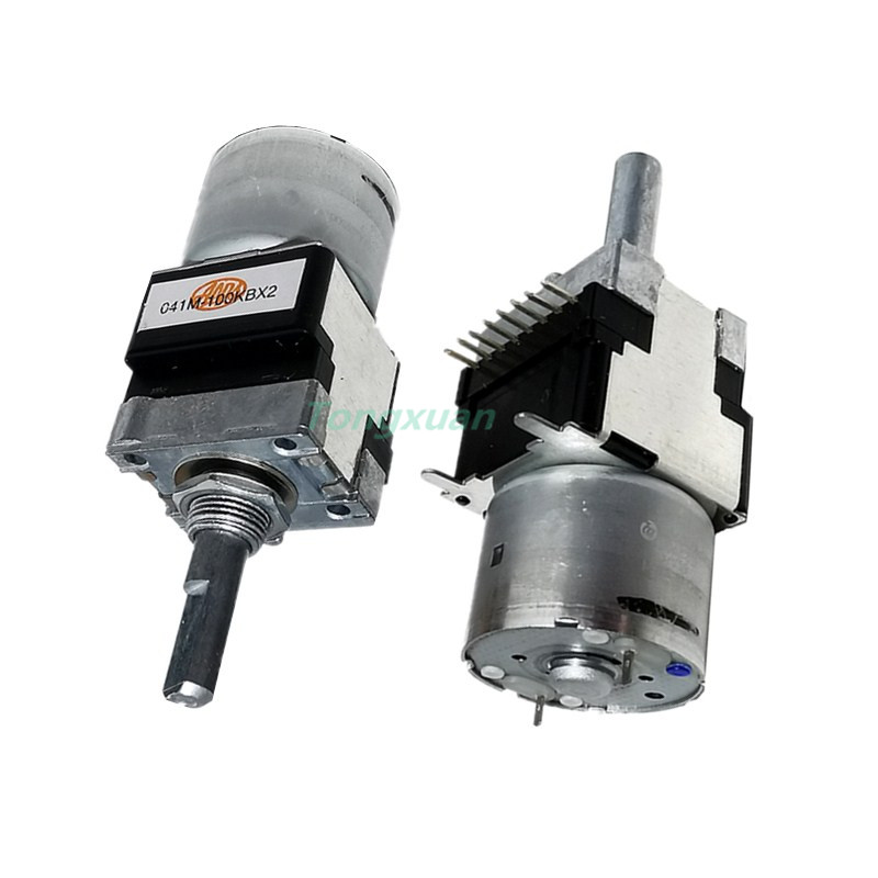 1pc ALPS Motor Drive Potentiometer B100Kx2 RK16812MG098 100KBx2 Dual Potentiometer With Tap 25MM Half Shaft