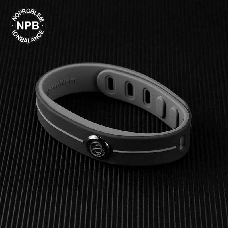 【FDA Registration】Noproblem Smart 3000ions Waterproof Sports Rubber Power Health Choker Tourmaline Band Bracelet P101