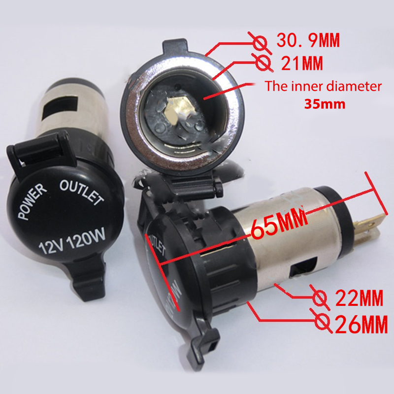 Briquet Laguna femelle pour voiture, prise de courant avec étui étanche, 12V-24V, 10A, 1PC