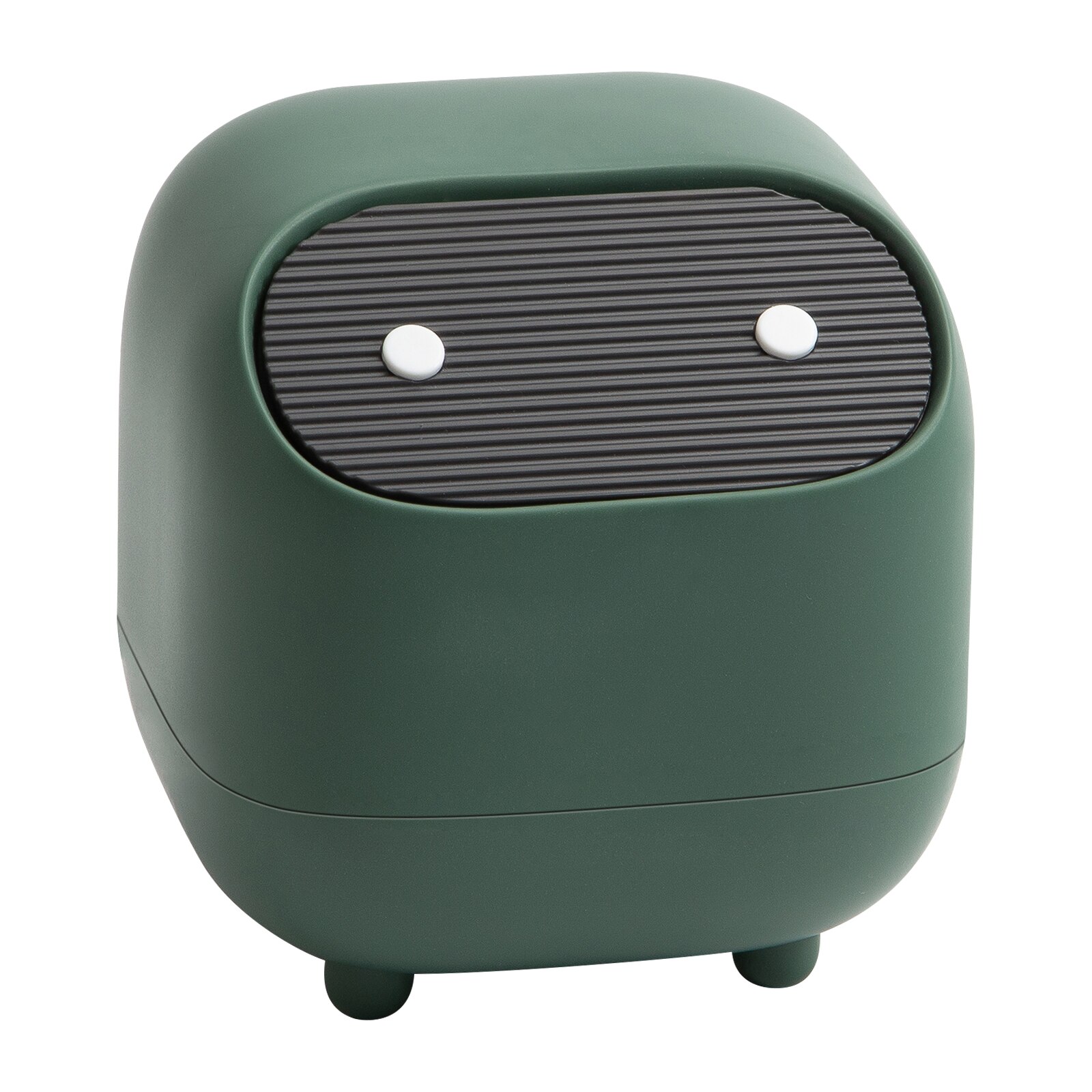 Cartoon Desktop Trash Can Plastic Dumpster Small Beautiful Trash Can Mini Waste Bins Office Kitchen Supplies: Green