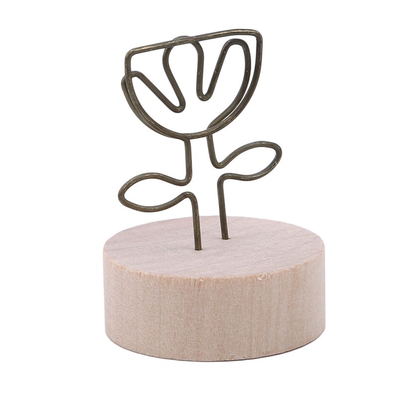 Log Clip Photo Folder Menu Number Log Clip Holder Wedding Party Table Decoration: flower