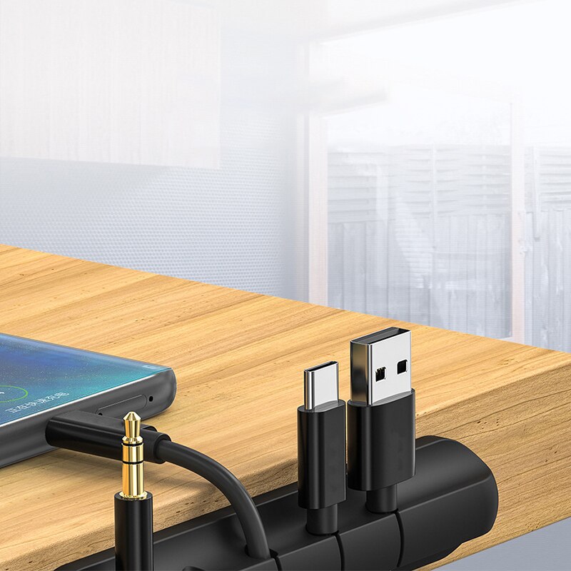 Kabel Houder Siliconen Kabel Organisator Flexibele Usb Winder Management Voor Muis Hoofdtelefoon Oortelefoon Duurzaam Tool