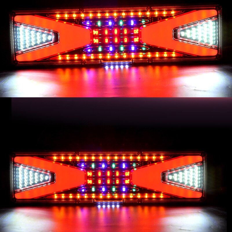 33cm 24V LED Truck Rear Tail Light Trailer Stop Lorry Bus Brake Reverse Turn Traffic Indicator Lamp Waterproof Warning Light.