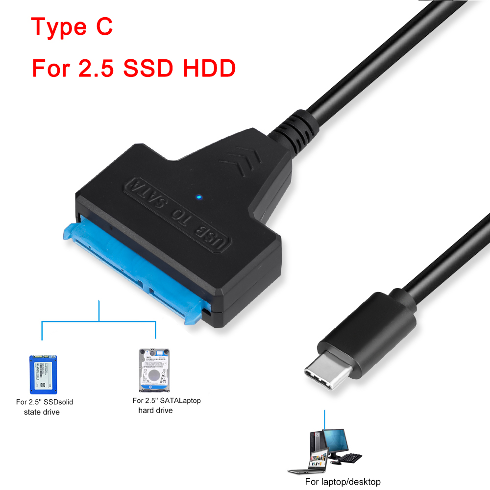 Usb 3.0 Naar Sata 3 Adapter Sata Naar Usb Hard Drive Converter Kabel 2.5 3.5 Inch Externe Hdd Ssd Connector tot 6 Gbps Snelheid: WIT