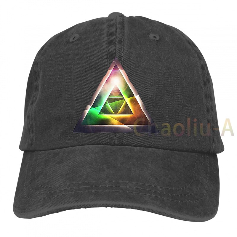 Spiritual Path Triangle Pyramid Chakra Numerology Clip Svg Japan Rianbow Baseball cap men Trucker Hats adjustable cap: 2-Black