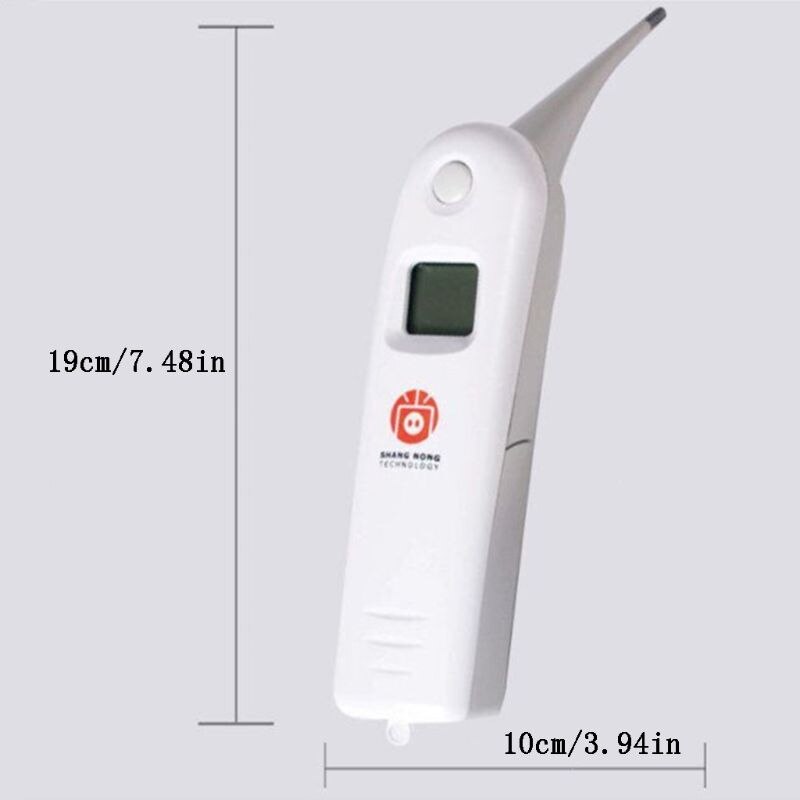 Digital Veterinary Pet Thermometer for Animal Livestock Rectally Measuring Body Temperature