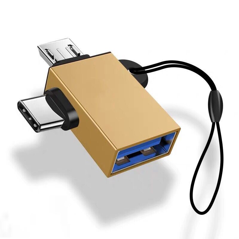 Typ-c Mikro USB OTG Adapter Für Samsung Xiaomi Huawei Tablette Notizbuch Unterstützung OTG Funktion Mit Typ C Stecker USB Stecker: Gold Schlüsselband