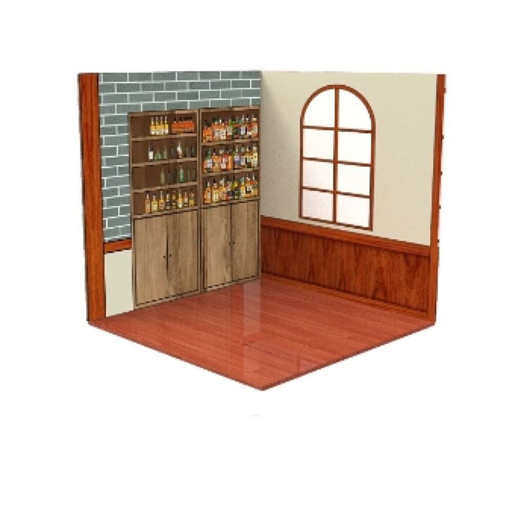 1/12 Japanese Scene Background Doll House Suitable for obj 11 Chinese Style Dollhouse Room Hand Model Soldier Scene Accessories: 14 only dollhouse