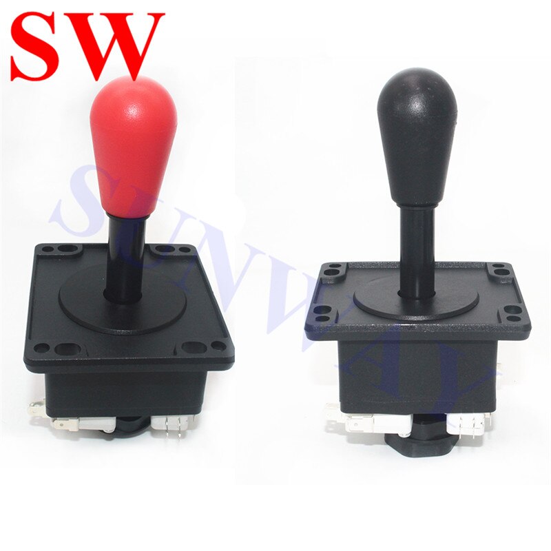 2pcs Red/Black happ Arcade joystick American Style Joystick with Microswitches for Arcade Jamma Vending Machine: mix color