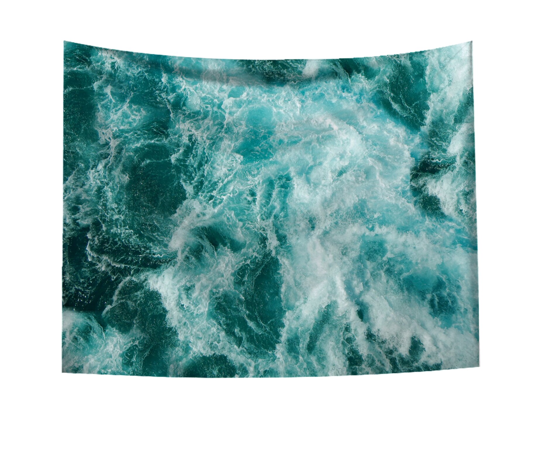 Faroot Sandy beach tapestry 95x73 cm (brushed) Hanging Cartoon Sea Waves Art Wall Hippie Tapestry Home Decor Yoga Beach Towel: A