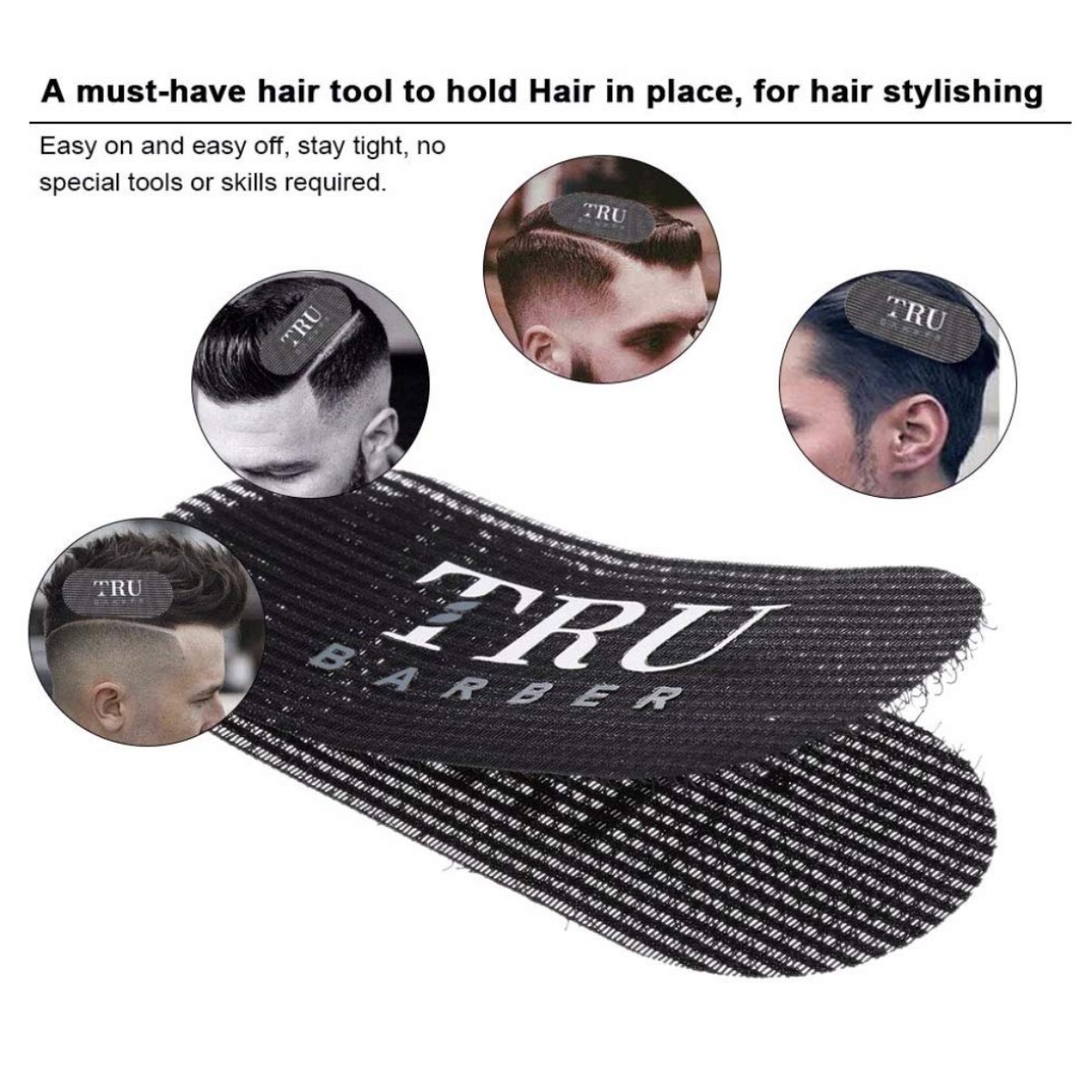 2/4 Uds. Pegatina de estilismo para cabeza de aceite de peluquería, pegatinas para el cabello con gradiente tallado de Velcro, accesorios para peluquero y salón