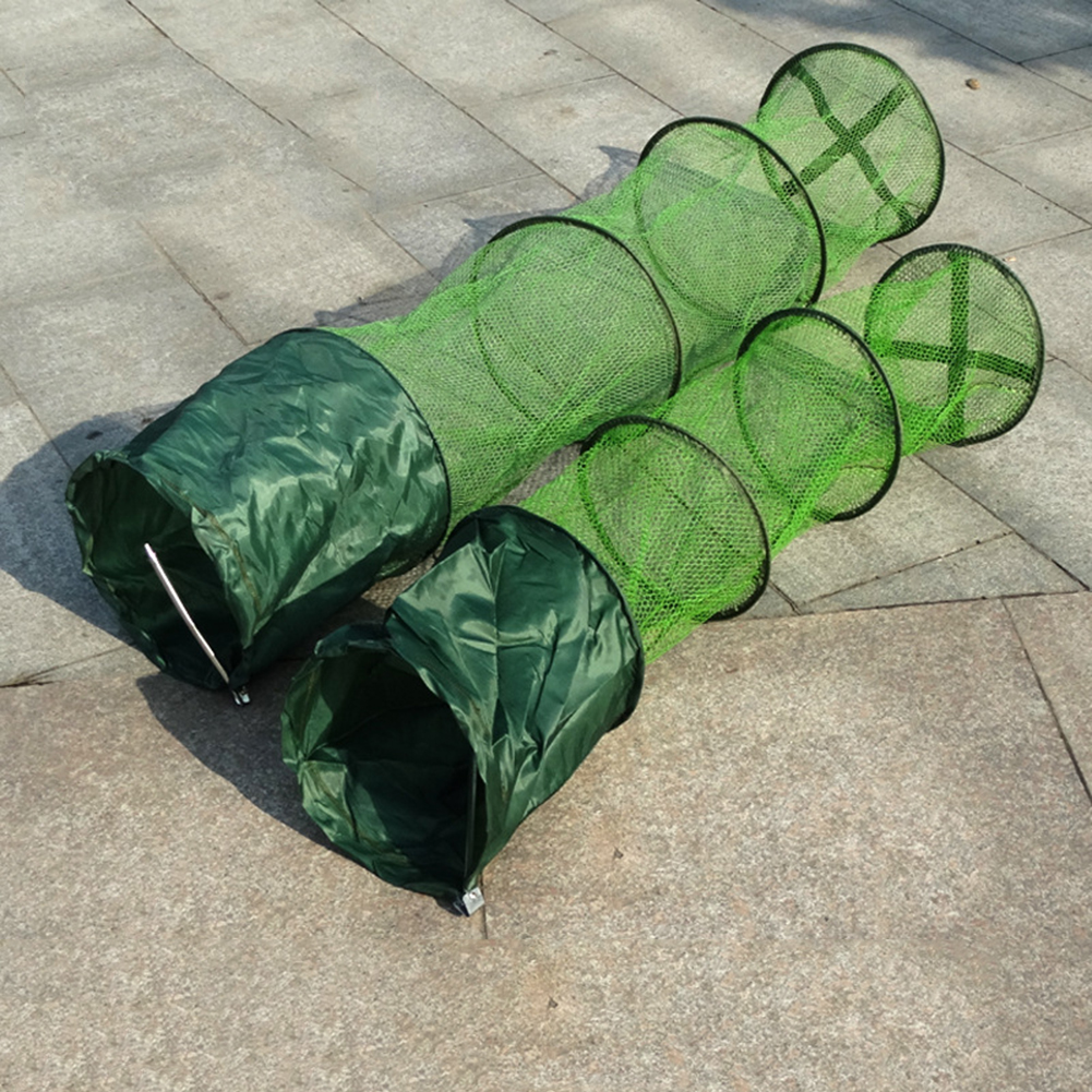 Fishing Net Fish Basket Live Fish Trap Net Folding Telescopic Quick-drying Nylon Mesh Fishing Basket Fyke Net Shrimp Cage Tackle