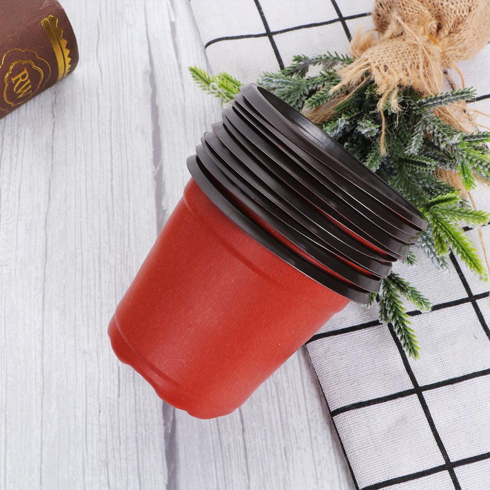 10 Pcs Plant Bloempotten Plastic Beginnen Twee-Tone Universele Zachte Bloemen Kwekerij Zaden Opslag Potten Container Tuin