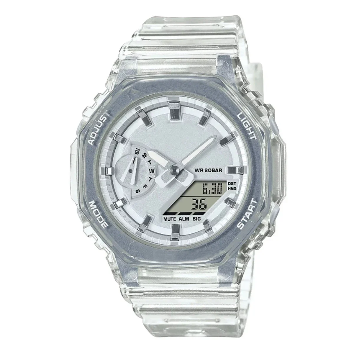 GA-2100 Men's Watch Waterproof and Shockproof Date G Sports Alarm Clock Multi SHOCK functional LED Dual Screen Watch