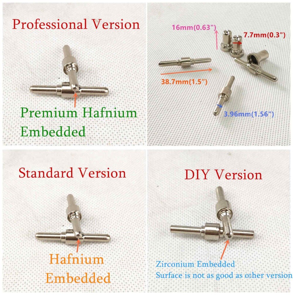 30 Uds. Antorcha de corte por Plasma consumible corte largo extendido Copa protectora deflector de remolino 40A PT31 boquilla de electrodo de punta de antorcha de Plasma