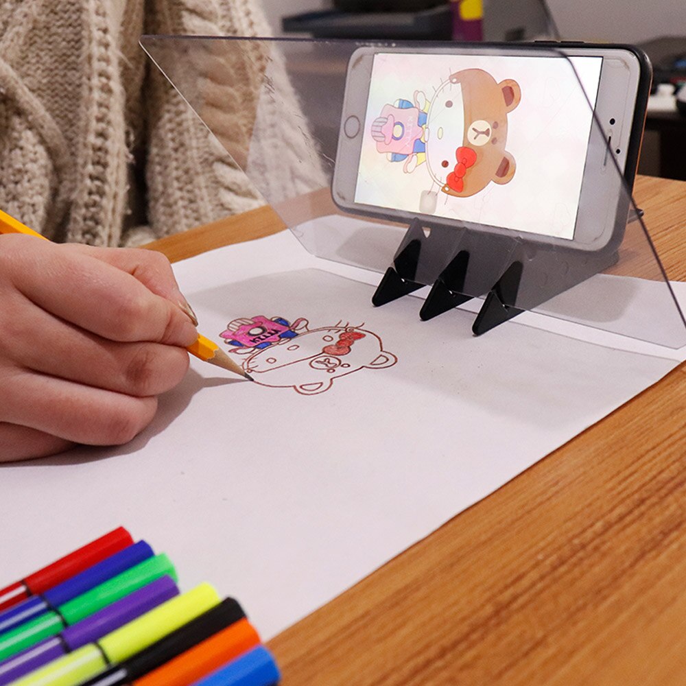 Drawing Painting Sketch Optical Mirror Reflection Projection Tracing Plate Board for Children Painter Artist Animation Industry