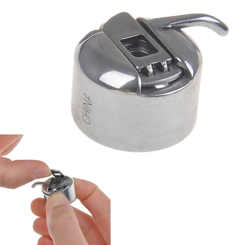 Een Stuk Silver Naaimachine Metalen Spoel Spool Case Naaimachine Accessorries