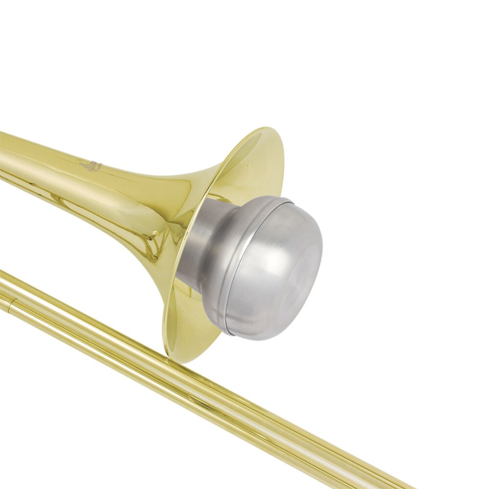 1 unidad de silenciador de aleación de aluminio de Trombón deslizante Tenor instrumento de música Dispositivo de silenciamiento Tenor trombón tonómetro largo trombón Silenc