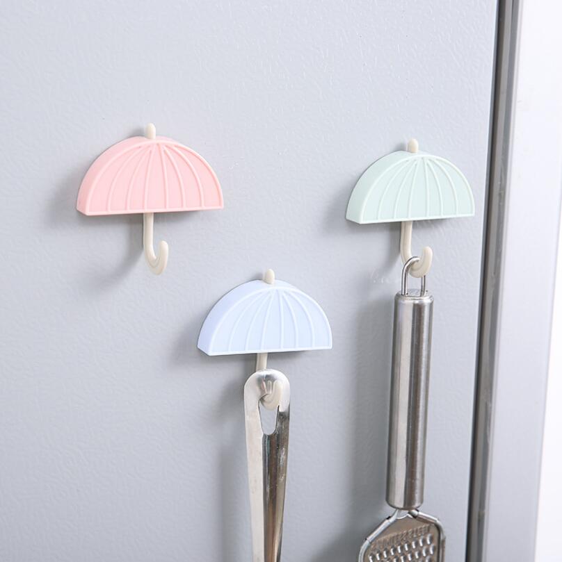 Umbrella Shaped Refrigerator Magnetic Hooks Kitchen Fridge Sticker Magic Storage Hook Hanging Holder Strong magnetic