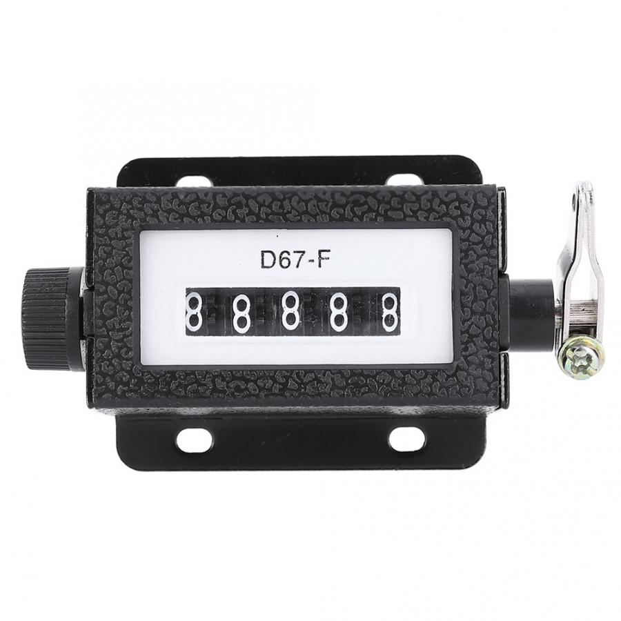 5 Digit Pull Count Counter Mechanical Resettable Counter Rotary Knob with Spring Black Manual Counter 0-99999