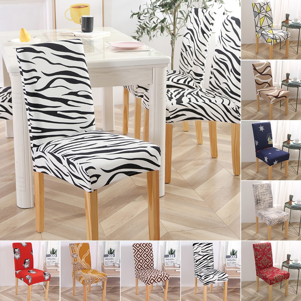 Junijour | moderne udskrivning spisestue komfortabel spandex stretch stol betræk elastisk spisebordsbeskytter til banket hjem