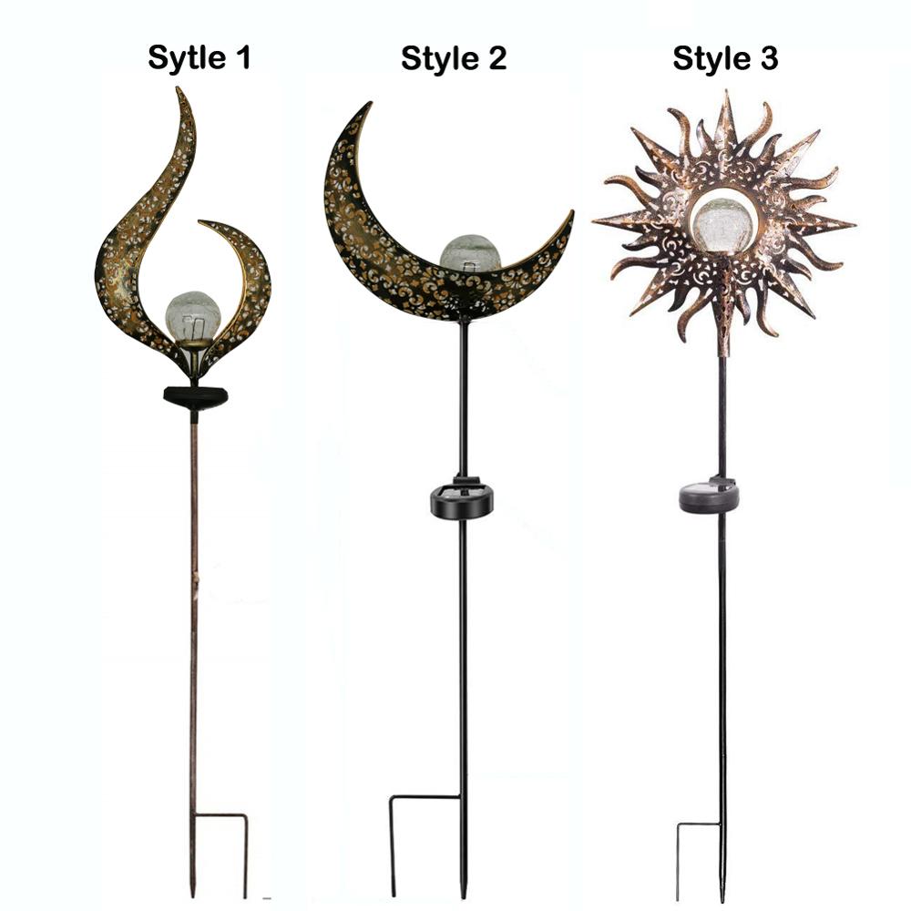 Ledet sol flamme lys metal led haven lys flamme effekt lampe vandtæt udendørs lys landskab lys sol dekorativt lys