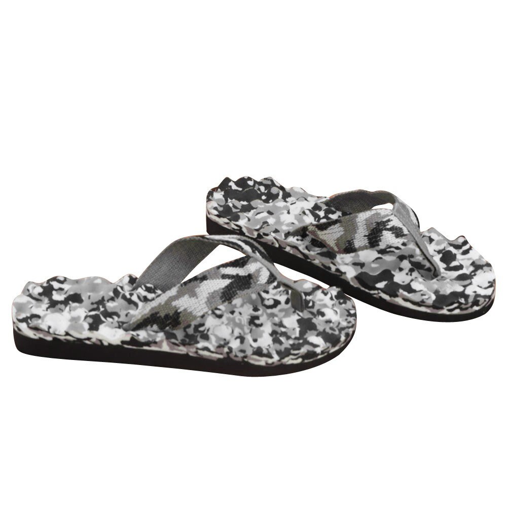 Nouveauté hommes pantoufles Camouflage tongs chaussures sandales pantoufle intérieur et extérieur zapatos de hombre: Black / 45