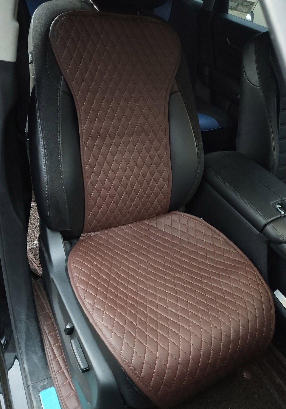 Car Seat Covers Easy Clean Car Seat Cushions,universal Pu Leather Non Slide Waterproof Seats Cover Fits For Lada Granta E1 X36: Coffee front