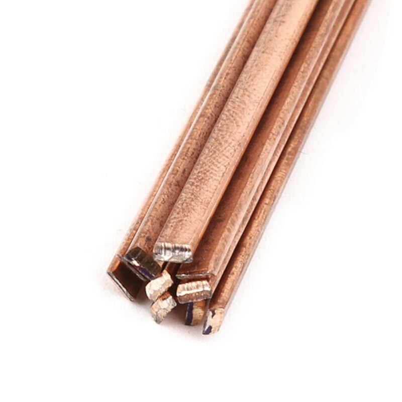 10Pcs Low Temperature Flat Soldering Rods For Welding Brazing Repair Copper Electrode 3x1.3x400mm