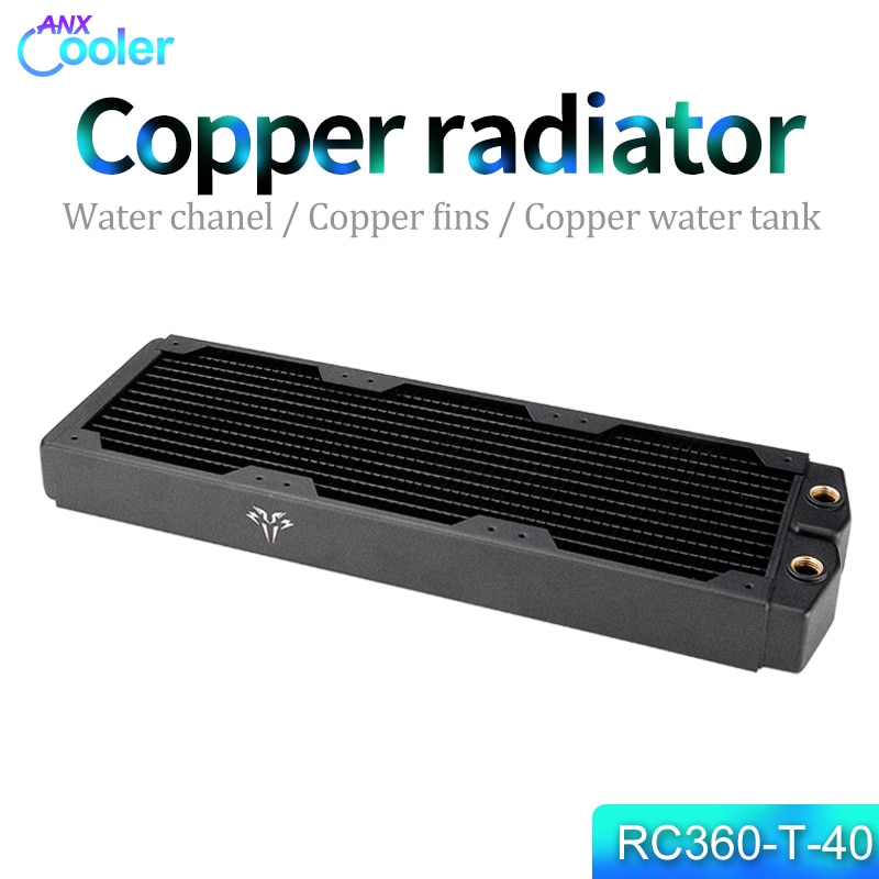40mm tykkelse kobber radiator 360 sorte radiatorer egnet til 120 ventilatorer *3