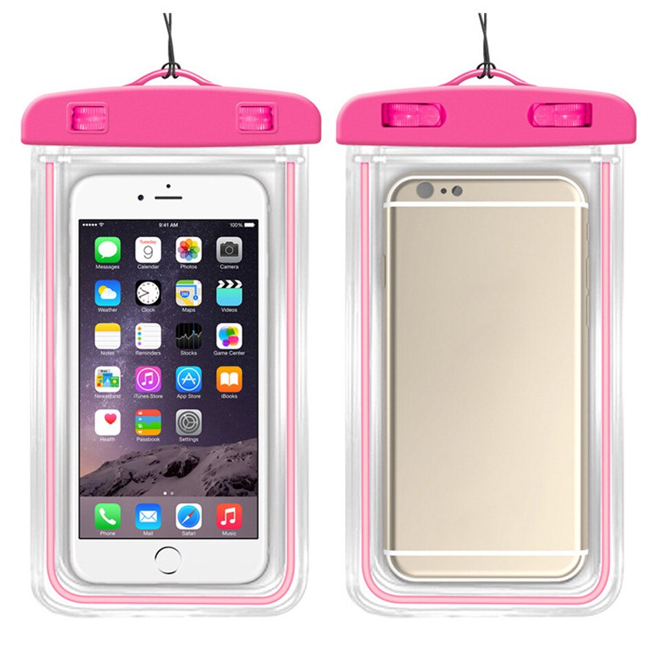 Universelle Wasserdichte praktisch fallen Für iPhone Xs X 8 11 7 Samsung S9 Klar PVC Versiegelt Unterwasser Clever Telefon trocken Beutel Abdeckung: rosa