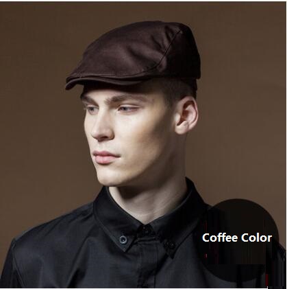 Casquette de travail pour homme, Chef, serveur et serveuse, chapeau béret, 4 couleurs, uniforme de travail, accessoire casquette S2, Restaurant, garde-manger et hôtel: coffee brown
