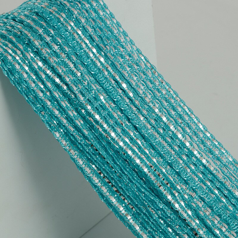 Rideau à cordes argenté avec pompon brillant, 100x200cm, diviseur de salon à la , décoration de mariage pour la maison, rideau de cuisine: 04