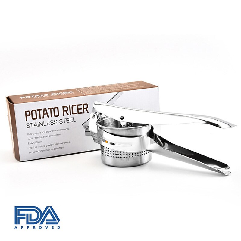 Machacadores de patatas manuales de acero inoxidable, accesorios de cocina, utensilios de cocina, prensa de frutas, 35