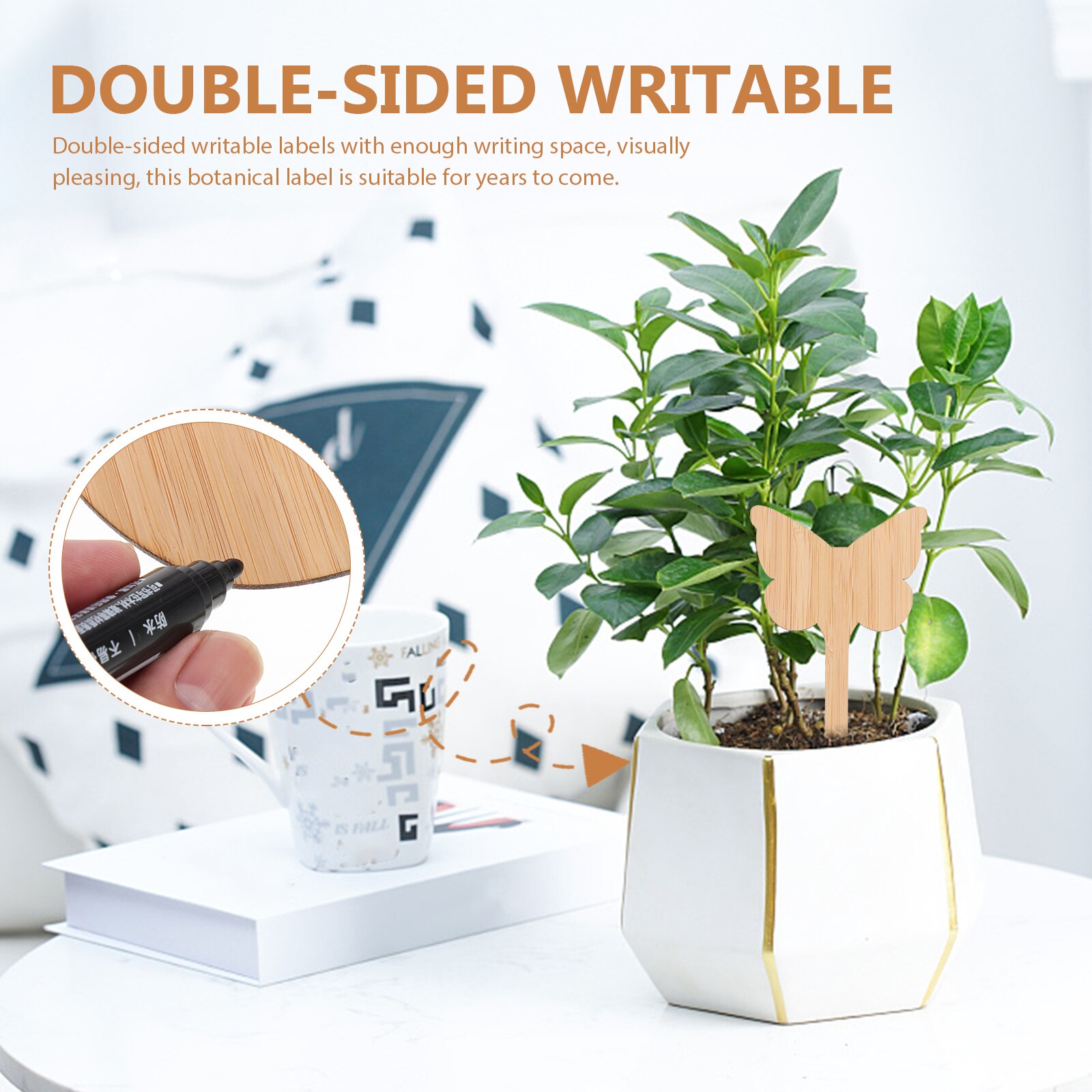 1 Set Van Bamboe Plant Labels Plant Naam Tags Tuinieren Levert Plant Onderscheiden Labels